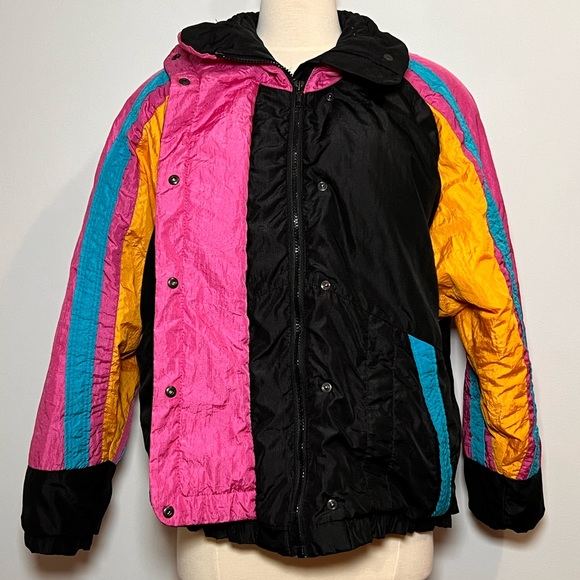 Sold 10/9 Roffe ‘Lotus’ Vintage Colorful Ski Jacket, Size 8 - Picture 4 of 14
